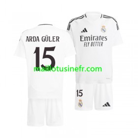 Maillot de Foot Real Madrid Arda Guler 15 Domicile 2024-25 - Enfant